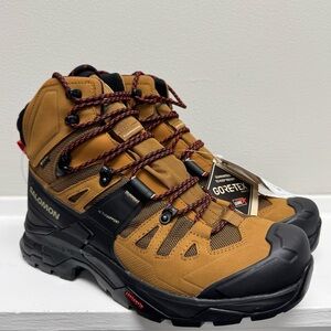 SALOMON Quest 4 GTX Boots High Rise Hiking Shoes Men's Size 9.5 471564 Brown